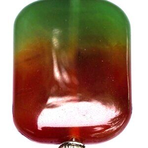 Green Orange Rectangle Pendant